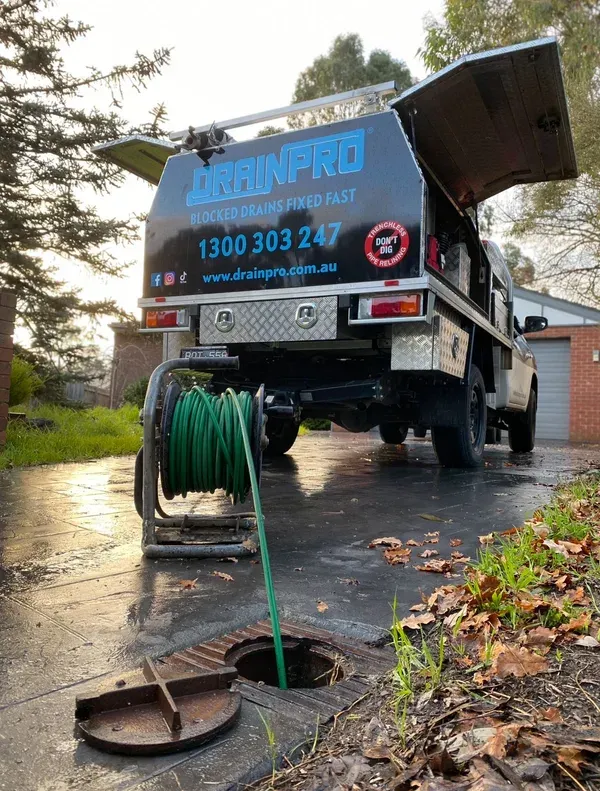 Drainpro truck and team on a Melbourne job, photo 2